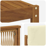 Set di divani da esterno con cuscino 6 pcs Naturale e Crema