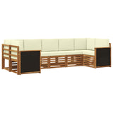 Set divano sezionale con cuscino 6 pcs Naturale e Crema