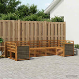 Set divano sezionale 6 pcs Naturale Legno di Acacia Massello