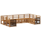 Set divano sezionale 7 pcs Naturale Legno di Acacia Massello
