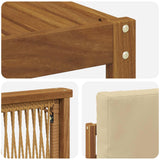 Set divani Legno di Acacia Massello