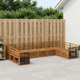 Set divano sezionale 7 pcs Naturale Legno di Acacia Massello