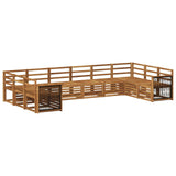 Set divano sezionale 7 pcs Naturale Legno di Acacia Massello