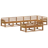 Set di divani da esterno 8 pz Naturale Legno di Acacia Massello