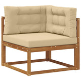 Set di divani da esterno con cuscino 7 pcs Naturale e Beige