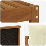 Set di divani da esterno 9 pcs Legno di Acacia Massello