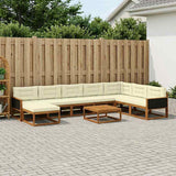 Set di divani da esterno 9 pcs Legno di Acacia Massello
