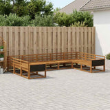 Set di divani da esterno 9 pcs Naturale