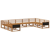 Set di divani da esterno 9 pcs Naturale