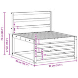 Set di divani da esterno 3 pcs Naturale