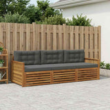 Set di divani da esterno con cuscino 3 pcs Naturale e Antracite