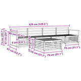 Set di divani da esterno 5 pcs Naturale
