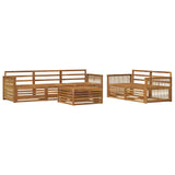 Set di divani da esterno 6 pcs Naturale