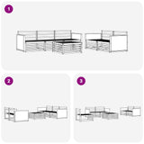 Set di divani da esterno 6 pcs Naturale