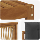 Set di divani da esterno con cuscino 8 pcs Naturale e Antracite