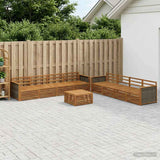 Set di divani da esterno 9 pcs Naturale