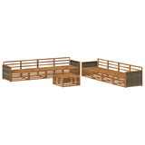 Set di divani da esterno 9 pcs Naturale