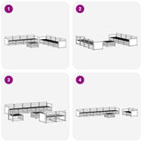 Set di divani da esterno 9 pcs Naturale