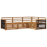 Set di divani da esterno 4 pcs Naturale