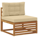 Set di divani da esterno con cuscino 5 pcs Naturale e Beige