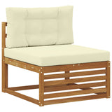 Set di divani da esterno con cuscino 5 pcs Naturale e Crema