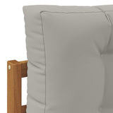 Set di divani da esterno 5 pcs Naturale e Grigio Chiaro