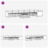Set di divani da esterno 7 pcs Naturale