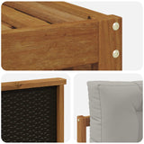 Set di divani da esterno con cuscino 9 pcs