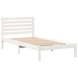 Struttura del letto Bianco 75 x 190 cm Pino massello