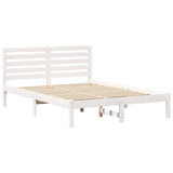 Struttura del letto Bianco 140 x 190 cm Pino massello