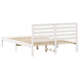 Struttura del letto Bianco 135 x 190 cm Pino massello