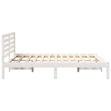 Struttura del letto Bianco 135 x 190 cm Pino massello