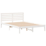 Struttura del letto Bianco 140 x 210 cm Pino massello