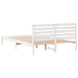 Struttura del letto Bianco 140 x 210 cm Pino massello