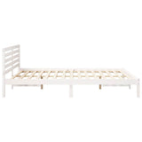 Struttura del letto Bianco 160 x 220 cm Pino massello