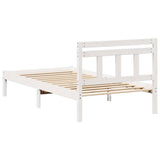 Struttura del letto Bianco 90 x 190 cm Pino massello