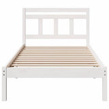 Struttura del letto Bianco 90 x 190 cm Pino massello