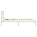 Struttura del letto Bianco 90 x 190 cm Pino massello