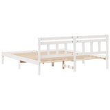 Struttura del letto Bianco 200 x 200 cm Pino massello