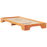 Struttura del letto Marrone 100 x 210 cm Pino massello