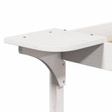 Letto con Tavolini Laterali Bianco 80 x 220 cm Pino massello