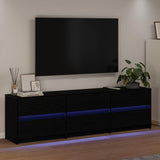 Unità TV 180 x 34 x 50 cm Rovere Nero Legno truciolato