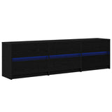 Unità TV 180 x 34 x 50 cm Rovere Nero Legno truciolato