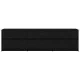 Unità TV 180 x 34 x 50 cm Rovere Nero Legno truciolato