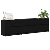 Unità TV 180 x 34 x 50 cm Rovere Nero Legno truciolato