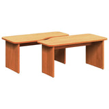 Tavolino da salotto 2 pcs Marrone cerato Legno di pino massello