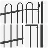 Cancello per recinzione Grigio 100 x 75 cm