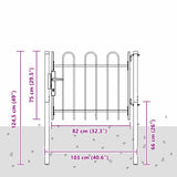 Cancello per recinzione Grigio 100 x 75 cm