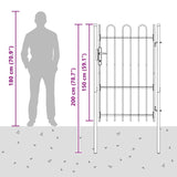 Cancello per recinzione Grigio 100 x 150 cm