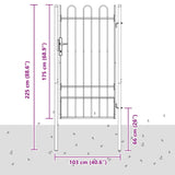 Cancello per recinzione Grigio 100 x 175 cm